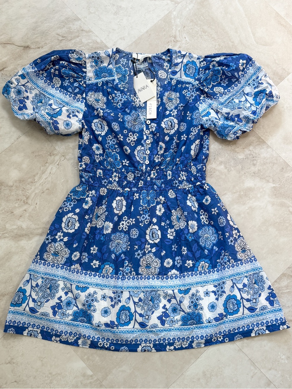 Pinch Blue & White Floral Mini Dress